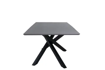 Piazza Rektangulärt Matbord 190 cm i Trä med Valnöts- och Metallutseende - Svart - Möbler - Matplats - Matbord & köksbord