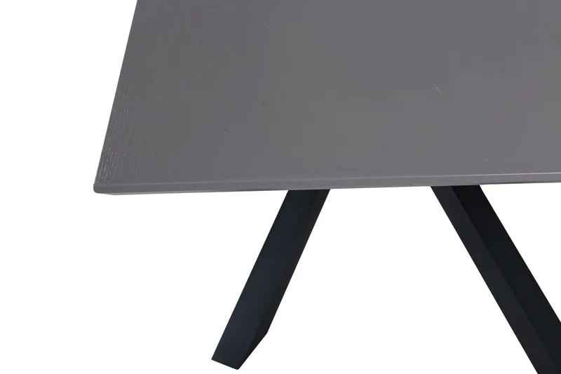 Piazza Rektangulärt Matbord 190 cm i Trä med Valnöts- och Metallutseende - Svart - Möbler - Matplats - Matbord & köksbord