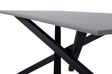 Piazza Rektangulärt Matbord 190 cm i Trä med Valnöts- och Metallutseende - Svart - Möbler - Matplats - Matbord & köksbord