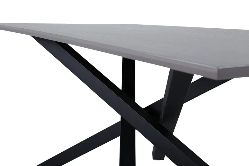 Piazza Rektangulärt Matbord 190 cm i Trä med Valnöts- och Metallutseende - Svart - Möbler - Matplats - Matbord & köksbord