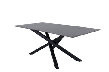 Piazza Rektangulärt Matbord 190 cm i Trä med Valnöts- och Metallutseende - Svart - Möbler - Matplats - Matbord & köksbord