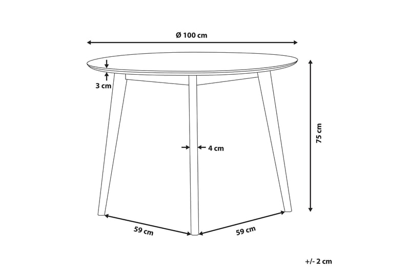 PIMBA Matbord 100 cm Vit - Bord - Matbord & köksbord