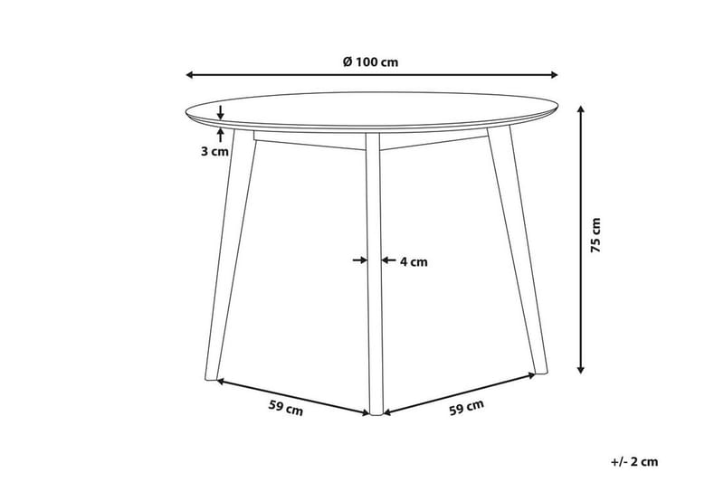 PIMBA Matbord 100 cm Vit - Bord - Matbord & köksbord