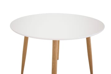 Plaza Litet Runt Matbord 100 cm i Målad MDF - Vit - Möbler - Matplats - Matbord & köksbord