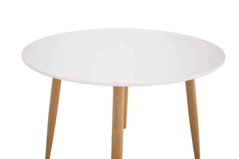 Plaza Litet Runt Matbord 100 cm i Målad MDF - Vit - Möbler - Matplats - Matbord & köksbord