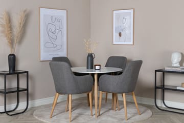 Plaza Litet Runt Matbord 100 cm i Målad MDF - Vit - Möbler - Matplats - Matbord & köksbord