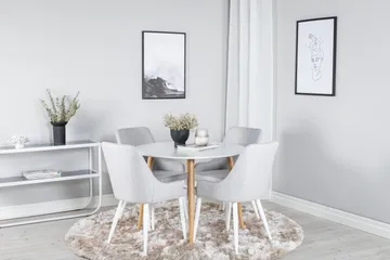 Plaza Litet Runt Matbord 100 cm i Målad MDF - Vit - Möbler - Matplats - Matbord & köksbord