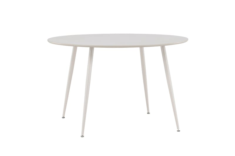 Plaza Runt Matbord 120 cm med Metallutseende - Beige - Möbler - Matplats - Matbord & köksbord