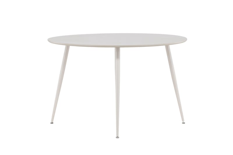 Plaza Runt Matbord 120 cm med Metallutseende, Beige