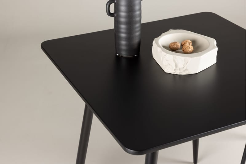 Polar Litet Kvadratiskt Matbord 75 cm i Trä med Metallutseende - Svart - Möbler - Matplats - Matbord & köksbord