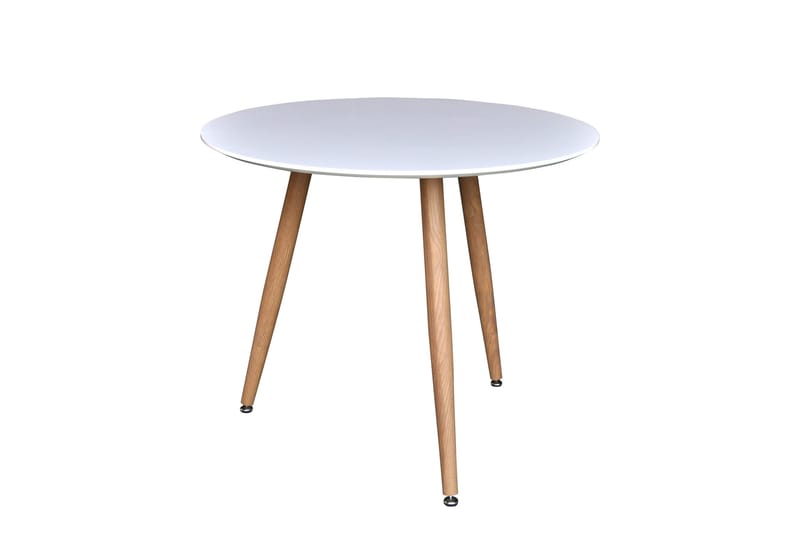 Polar Litet Runt Matbord 90 cm i Trä, Vit