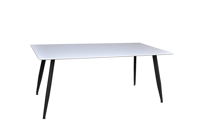 Polar Rektangulärt Matbord 180 cm i Trä med Metallutseende, Vit