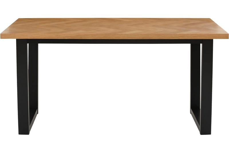 Pozzo Rektangulärt Matbord 140 cm i Trä med Metallben - Brun|Svart - Möbler - Matplats - Matbord & köksbord