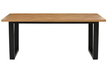 Pozzo Rektangulärt Matbord 180 cm med Trä- och Ekutseende - Brun|Svart - Möbler - Matplats - Matbord & köksbord
