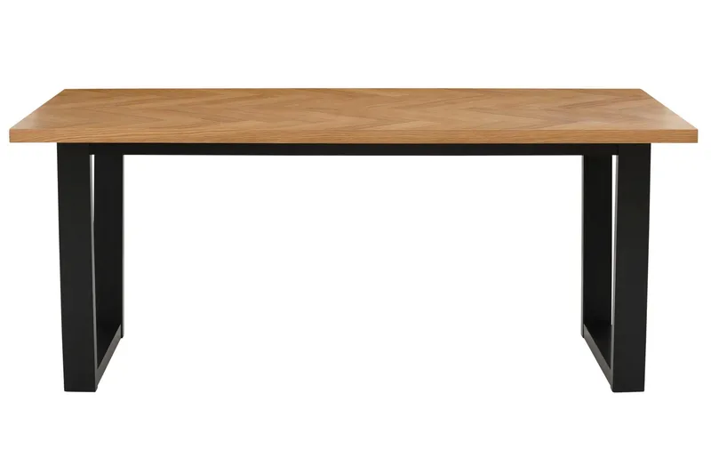 Pozzo Rektangulärt Matbord 180 cm med Trä- och Ekutseende - Brun|Svart - Möbler - Matplats - Matbord & köksbord