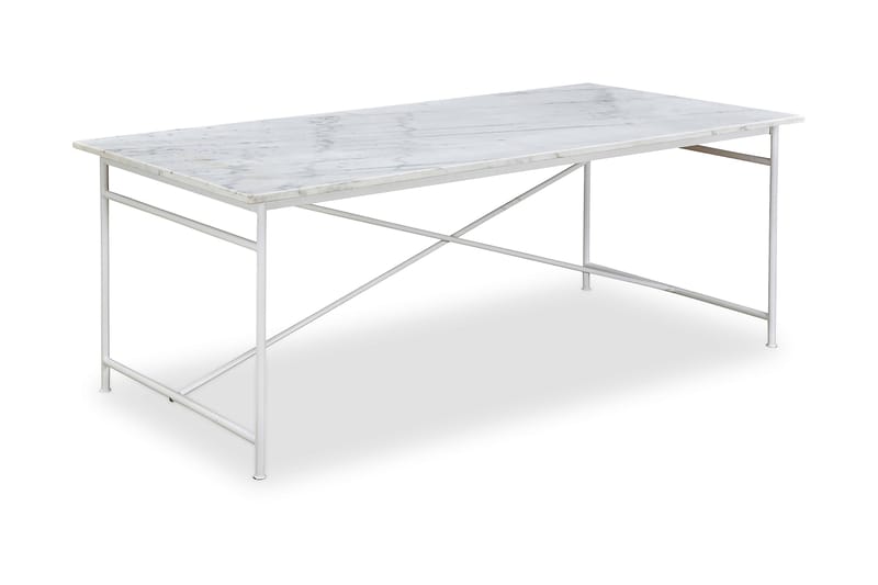 PRISKA Matbord 200 cm Marmor Vit - Bord - Matbord & köksbord