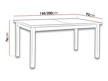 Puente Utdragbart Rektangulärt Matbord 160 cm i Trä med Ekutseende - Ljusbrun - Möbler - Matplats - Matbord & köksbord