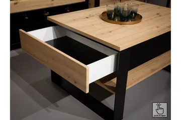 Quant Bord 84x140 cm - Ek/Svart - Möbler - Matplats - Matbord & köksbord