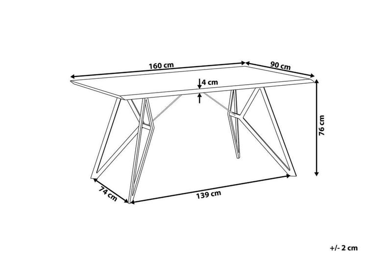 RADCOT Matbord 160 cm Ljust Trä/Svart - Möbler - Matplats - Matbord & köksbord