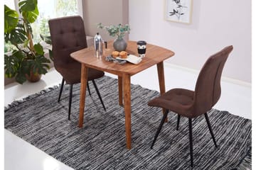 Raengel Kvadratiskt Matbord 80 cm i Trä med Valnötsutseende - Brun - Möbler - Matplats - Matbord & köksbord