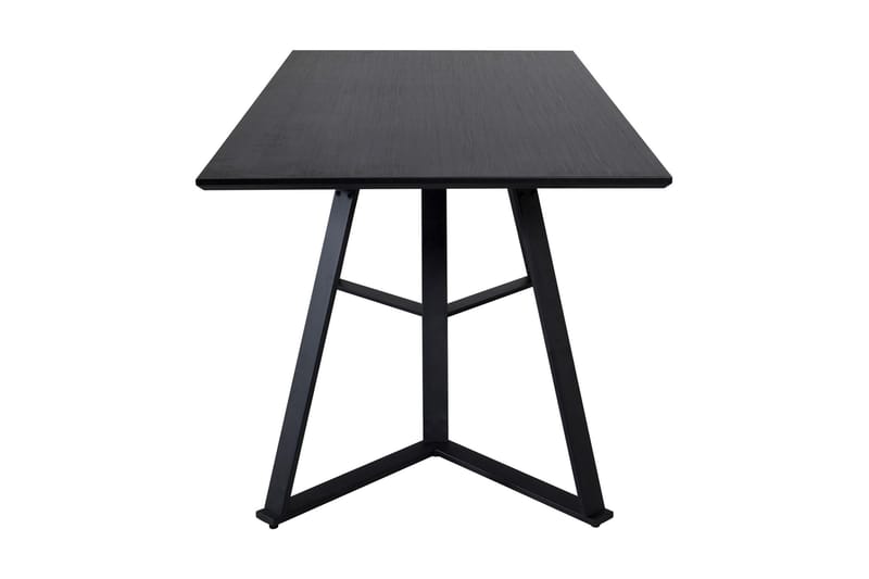 Rajadell Rektangulärt Matbord 180 cm med Mörkt Trä- och Metallutseende - Svart - Möbler - Matplats - Matbord & köksbord