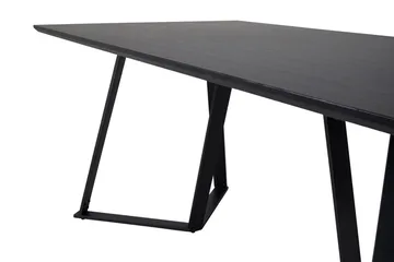 Rajadell Rektangulärt Matbord 180 cm med Mörkt Trä- och Metallutseende - Svart - Möbler - Matplats - Matbord & köksbord