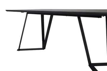 Rajadell Rektangulärt Matbord 180 cm med Mörkt Trä- och Metallutseende - Svart - Möbler - Matplats - Matbord & köksbord
