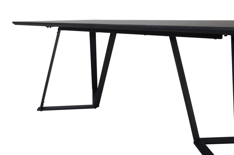 Rajadell Rektangulärt Matbord 180 cm med Mörkt Trä- och Metallutseende - Svart - Möbler - Matplats - Matbord & köksbord