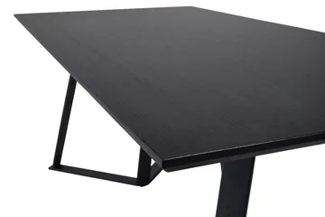 Rajadell Rektangulärt Matbord 180 cm med Mörkt Trä- och Metallutseende - Svart - Möbler - Matplats - Matbord & köksbord