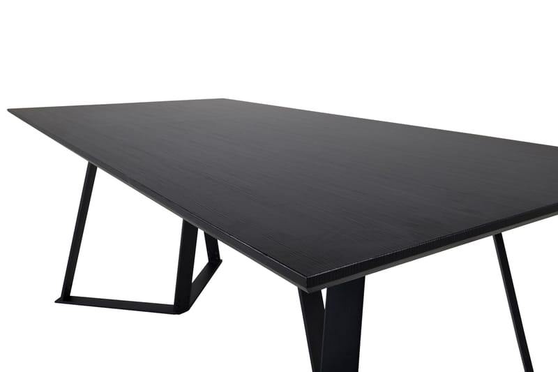 Rajadell Rektangulärt Matbord 180 cm med Mörkt Trä- och Metallutseende - Svart - Möbler - Matplats - Matbord & köksbord