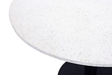 Razzia Runt Matbord 106 cm med Marmorskiva, Terrazzo- och Metallutseende - Vit|Svart - Möbler - Matplats - Matbord & köksbord