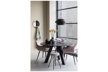 Reba Matbord 129 cm Rund - Mörkbrun - Möbler - Matplats - Matbord & köksbord