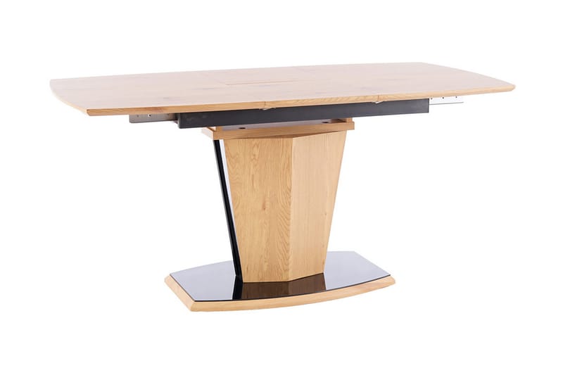 REID Förlängningsbart Matbord 120 cm Glas/Ek/Svart - Bord - Matbord & köksbord