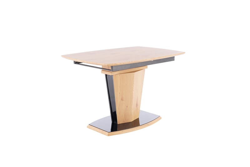 REID Förlängningsbart Matbord 120 cm Glas/Ek/Svart - Möbler - Matplats - Matbord & köksbord