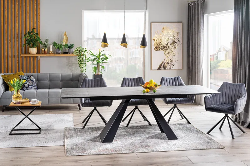 Riez Förlängningsbart Matbord 160 cm Betonglook