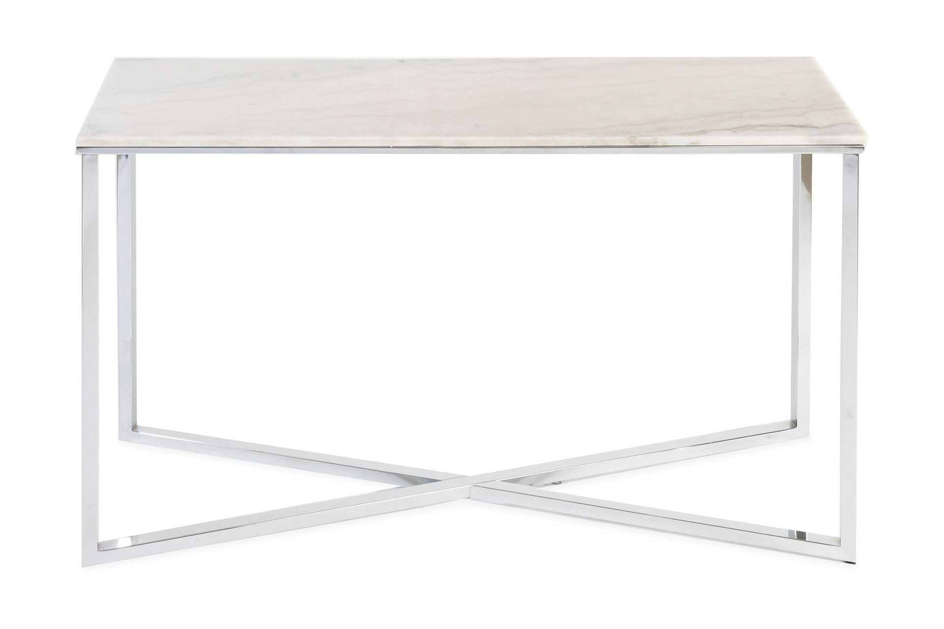 Rivabella Avlastningsbord 120 cm - Ljus Marmor/Krom