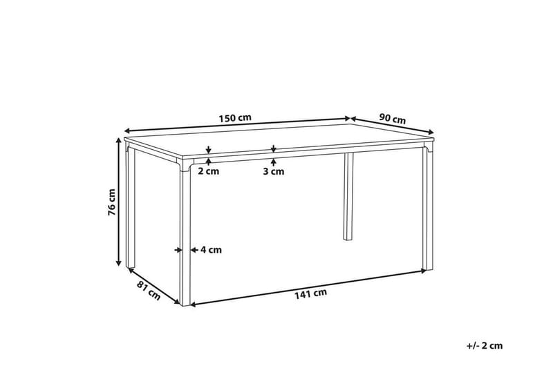 RONAS Matbord 150 cm Ljust Trä/Svart - Möbler - Matplats - Matbord & köksbord