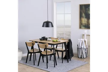 Roxby Matbord 120x80 cm Ek/Svart - Möbler - Matplats - Matbord & köksbord