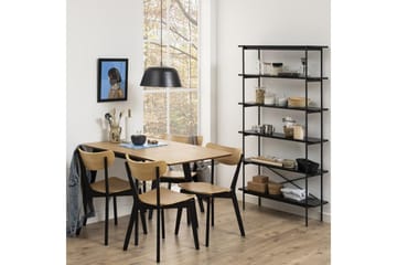 Roxby Rektangulärt Matbord 120x80 cm i Trä med Metallben - Svart|Brun - Möbler - Matplats - Matbord & köksbord