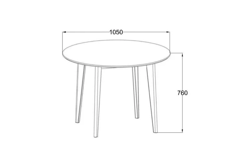 Roxby Runt Matbord 105 cm med Trä- och Ekutseende - Natur - Möbler - Matplats - Matbord & köksbord