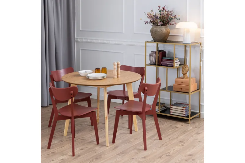 Roxby Runt Matbord 105 cm med Trä- och Ekutseende - Natur - Möbler - Matplats - Matbord & köksbord