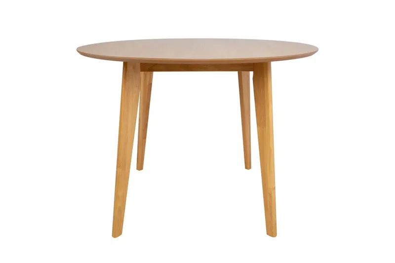 Roxby Runt Matbord 105 cm med Trä- och Ekutseende, Natur