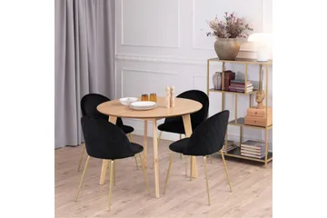 Roxby Runt Matbord 105 cm med Trä- och Ekutseende - Natur - Möbler - Matplats - Matbord & köksbord