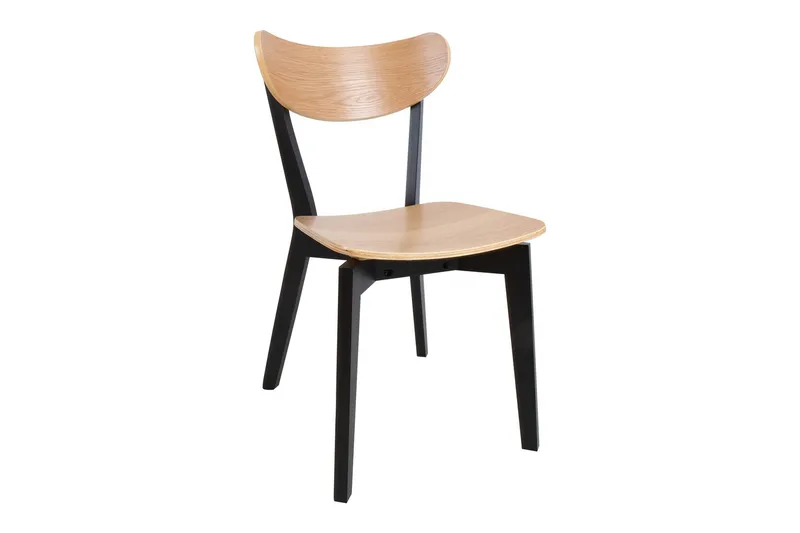 Roxby Runt Matbord 105 cm med Trä- och Ekutseende - Svart|Brun - Möbler - Matplats - Matbord & köksbord
