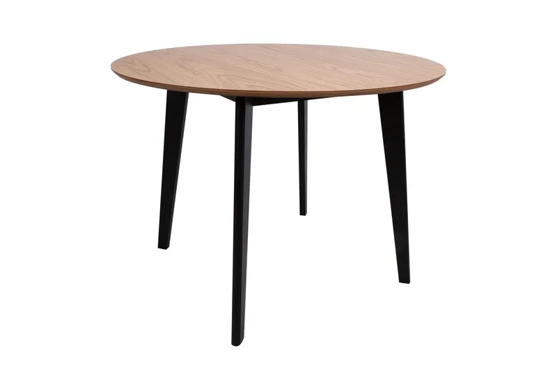 Roxby Runt Matbord 105 cm med Trä- och Ekutseende - Svart|Brun - Möbler - Matplats - Matbord & köksbord