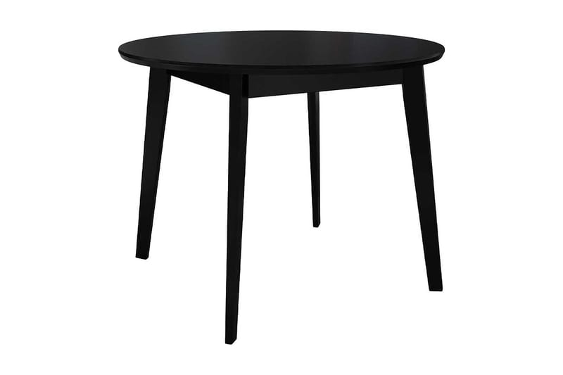 Runt Matbord 100 cm i Målat Trä, Svart