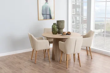 Saku Matbord 120 cm Rund - Vit - Möbler - Matplats - Matbord & köksbord