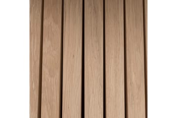 Saku Runt Matbord 120 cm med Trä- och Ekutseende - Vit - Möbler - Matplats - Matbord & köksbord