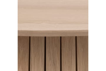 Saku Runt Matbord 120 cm med Trä- och Ekutseende - Vit - Möbler - Matplats - Matbord & köksbord