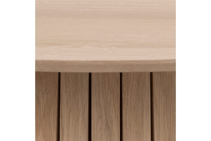 Saku Runt Matbord 120 cm med Trä- och Ekutseende - Vit - Möbler - Matplats - Matbord & köksbord